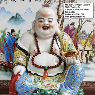 TƯỢNG DI LẶC CƯỠI THIỀN THỪ 3 CHÂN